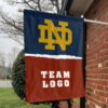 Fighting Irish vs Custom Team House Divided Flag, Personalized Game Day Flag