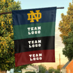 Fighting Irish vs Custom Team House Divided Flag, Personalized House Flag