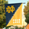 Fighting Irish vs Custom Team House Divided Flag, Personalized Rival Flag