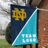 Fighting Irish vs Custom Team House Divided Flag, Personalized Spirit Flag