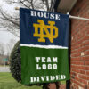 Fighting Irish vs Custom Team House Divided Flag, Personalized Team Flag