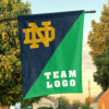 Fighting Irish vs Custom Team House Divided Flag, Personalized Two Team Flag