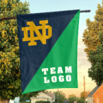 Fighting Irish vs Custom Team House Divided Flag, Personalized Two Team Flag