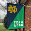 Fighting Irish vs Custom Team House Divided Flag, Personalized Two Team Flag