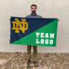 Fighting Irish vs Custom Team House Divided Flag, Personalized Two Team Flag