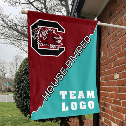 Gamecocks vs Custom Team House Divided Flag, College Custom Flag Gamecocks vs Custom Team House Divided Flag, College Custom Flag