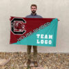 Gamecocks vs Custom Team House Divided Flag, College Custom Flag 2 Gamecocks vs Custom Team House Divided Flag, College Custom Flag