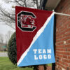 Gamecocks vs Custom Team House Divided Flag, Custom College Flag 1 Gamecocks vs Custom Team House Divided Flag, Custom College Flag