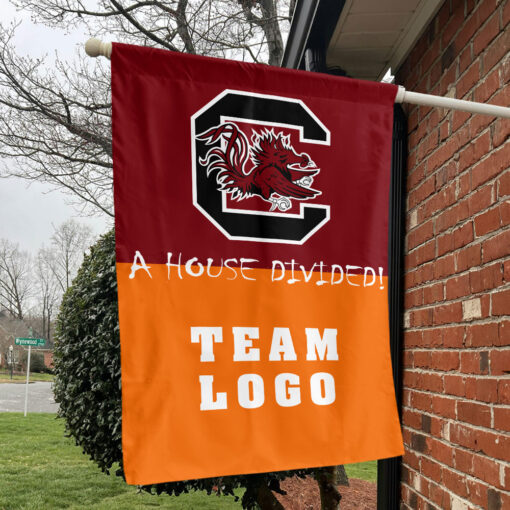 Gamecocks vs Custom Team House Divided Flag, Custom House Flag Gamecocks vs Custom Team House Divided Flag, Custom House Flag