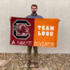 Gamecocks vs Custom Team House Divided Flag, Custom House Flag 2 Gamecocks vs Custom Team House Divided Flag, Custom House Flag