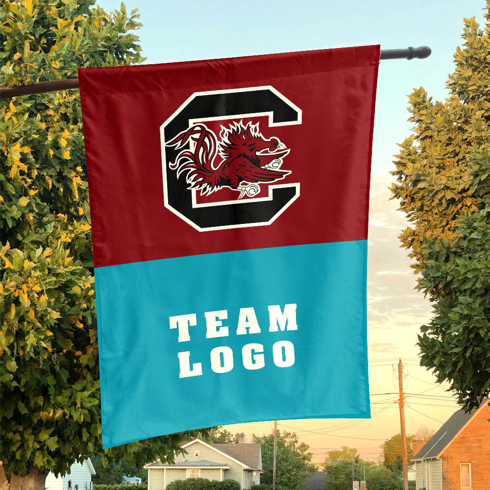 Gamecocks vs Custom Team House Divided Flag, Custom NCAA Flag Gamecocks vs Custom Team House Divided Flag, Custom NCAA Flag