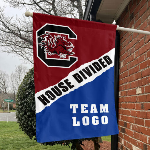 Gamecocks vs Custom Team House Divided Flag, Custom Rivalry Flag Gamecocks vs Custom Team House Divided Flag, Custom Rivalry Flag