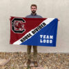 Gamecocks vs Custom Team House Divided Flag, Custom Rivalry Flag 2 Gamecocks vs Custom Team House Divided Flag, Custom Rivalry Flag