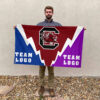 Gamecocks vs Custom Team House Divided Flag, Custom Spirit Flag 2 Gamecocks vs Custom Team House Divided Flag, Custom Spirit Flag