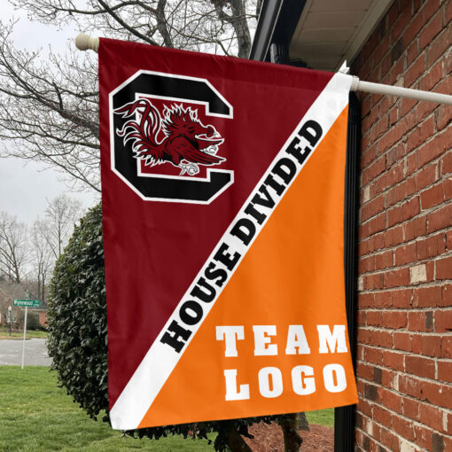 Gamecocks vs Custom Team House Divided Flag, Custom Split Flag Gamecocks vs Custom Team House Divided Flag, Custom Split Flag