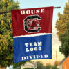 Gamecocks vs Custom Team House Divided Flag, NCAA College Flag