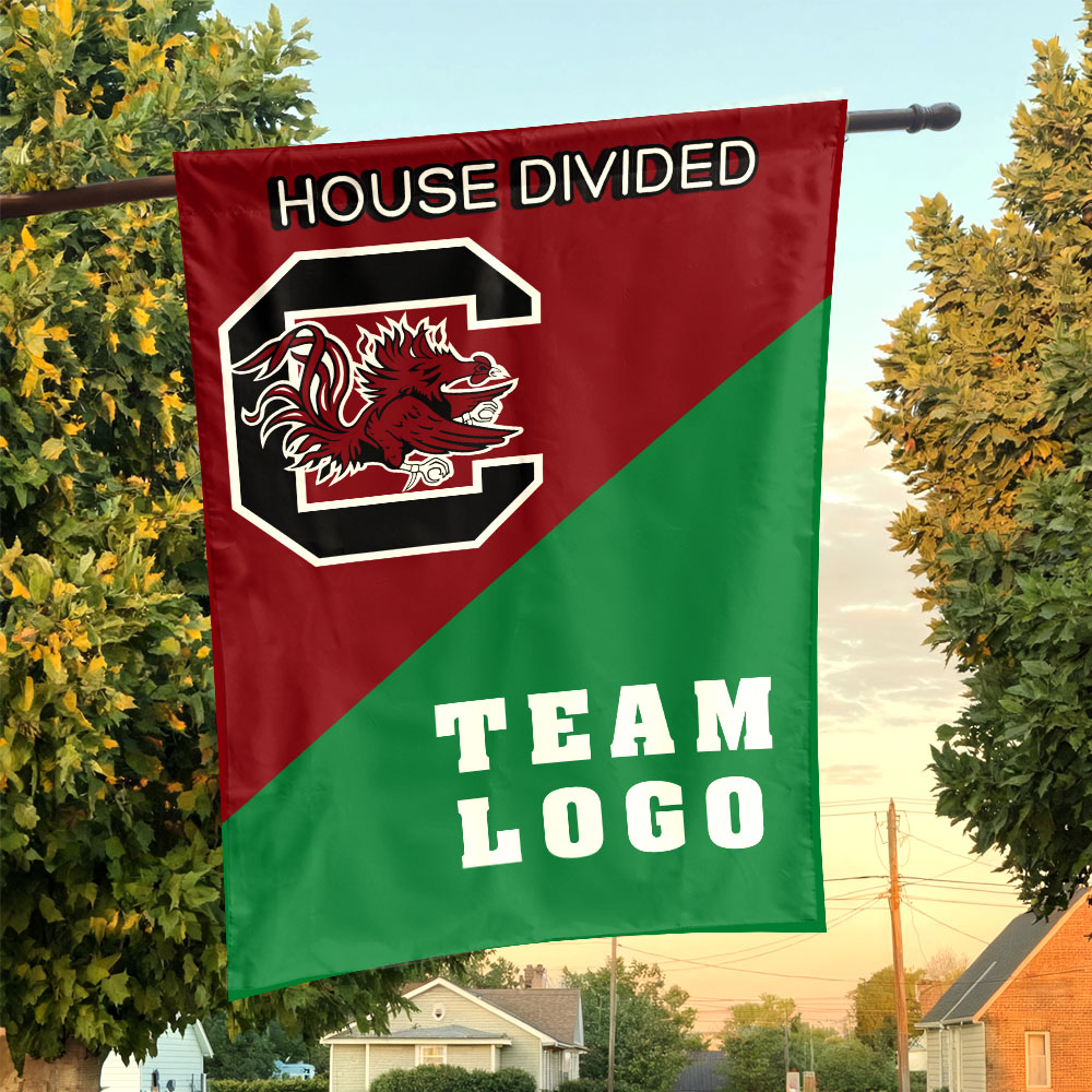 Gamecocks vs Custom Team House Divided Flag, NCAA Custom Flag Gamecocks vs Custom Team House Divided Flag, NCAA Custom Flag