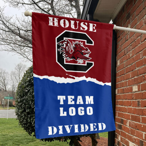 Gamecocks vs Custom Team House Divided Flag, NCAA House Flag Gamecocks vs Custom Team House Divided Flag, NCAA House Flag