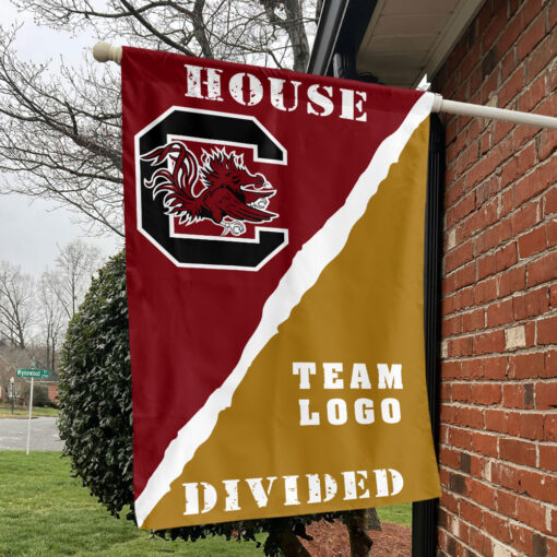 Gamecocks vs Custom Team House Divided Flag, NCAA Rivalry Flag Gamecocks vs Custom Team House Divided Flag, NCAA Rivalry Flag