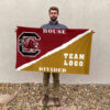 Gamecocks vs Custom Team House Divided Flag, NCAA Rivalry Flag 2 Gamecocks vs Custom Team House Divided Flag, NCAA Rivalry Flag