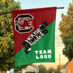 Gamecocks vs Custom Team House Divided Flag, NCAA Team Flag