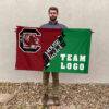 Gamecocks vs Custom Team House Divided Flag, NCAA Team Flag 2 Gamecocks vs Custom Team House Divided Flag, NCAA Team Flag