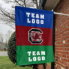 Gamecocks vs Custom Team House Divided Flag, NCAA Two Team Flag 1 Gamecocks vs Custom Team House Divided Flag, NCAA Two Team Flag