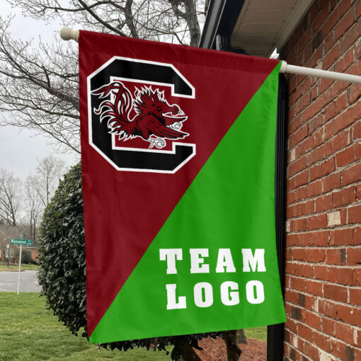 Gamecocks vs Custom Team House Divided Flag, Personalized College Flag Gamecocks vs Custom Team House Divided Flag, Personalized College Flag