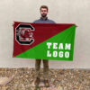 Gamecocks vs Custom Team House Divided Flag, Personalized College Flag 2 Gamecocks vs Custom Team House Divided Flag, Personalized College Flag
