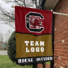 Gamecocks vs Custom Team House Divided Flag, Personalized House Flag 1 Gamecocks vs Custom Team House Divided Flag, Personalized House Flag