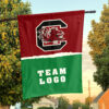 Gamecocks vs Custom Team House Divided Flag, Personalized NCAA Flag
