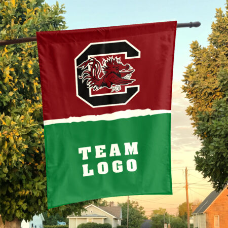 Gamecocks vs Custom Team House Divided Flag, Personalized NCAA Flag