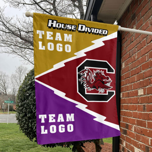 Gamecocks vs Custom Team House Divided Flag, Personalized Spirit Flag Gamecocks vs Custom Team House Divided Flag, Personalized Spirit Flag