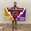 Gamecocks vs Custom Team House Divided Flag, Personalized Spirit Flag 2 Gamecocks vs Custom Team House Divided Flag, Personalized Spirit Flag