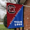 Gamecocks vs Custom Team House Divided Flag, Personalized Split Flag 1 Gamecocks vs Custom Team House Divided Flag, Personalized Split Flag