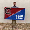 Gamecocks vs Custom Team House Divided Flag, Personalized Split Flag 2 Gamecocks vs Custom Team House Divided Flag, Personalized Split Flag
