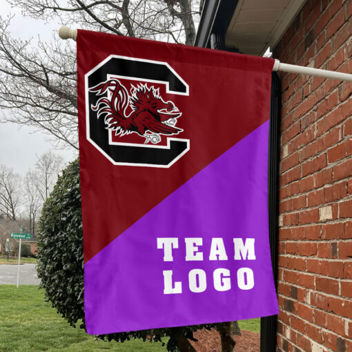 Gamecocks vs Custom Team House Divided Flag, Personalized Team Flag Gamecocks vs Custom Team House Divided Flag, Personalized Team Flag