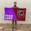 Gamecocks vs Custom Team House Divided Flag, Personalized Team Flag 2 Gamecocks vs Custom Team House Divided Flag, Personalized Team Flag
