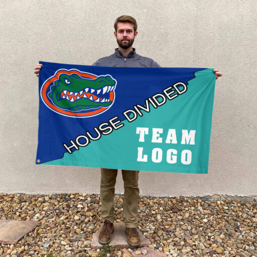 Gators vs Custom Team House Divided Flag, College Custom Flag Gators vs Custom Team House Divided Flag, College Custom Flag