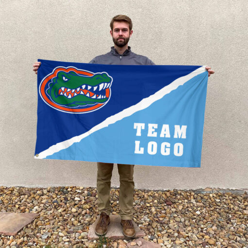 Gators vs Custom Team House Divided Flag, Custom College Flag Gators vs Custom Team House Divided Flag, Custom College Flag