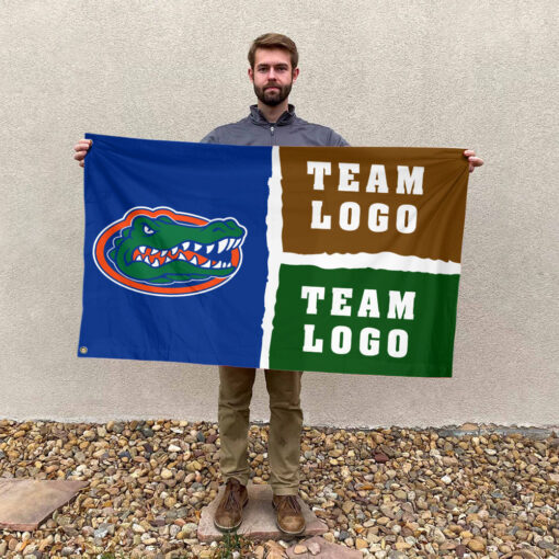 Gators vs Custom Team House Divided Flag, Custom Game Day Flag Gators vs Custom Team House Divided Flag, Custom Game Day Flag