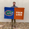 Gators vs Custom Team House Divided Flag, Custom NCAA Flag 2 Gators vs Custom Team House Divided Flag, Custom NCAA Flag