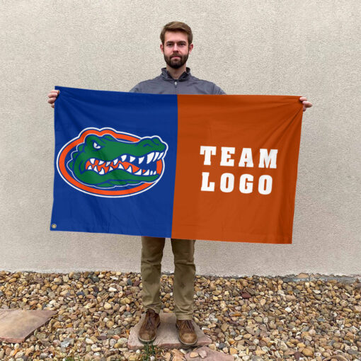 Gators vs Custom Team House Divided Flag, Custom NCAA Flag Gators vs Custom Team House Divided Flag, Custom NCAA Flag