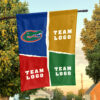 Gators vs Custom Team House Divided Flag, Custom NCAA Split Team Flag