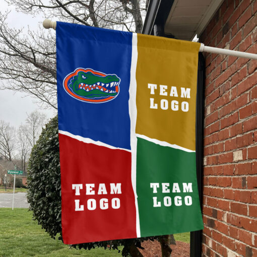 Gators vs Custom Team House Divided Flag, Custom NCAA Split Team Flag Gators vs Custom Team House Divided Flag, Custom NCAA Split Team Flag