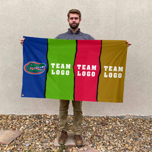 Gators vs Custom Team House Divided Flag, Custom Rival Flag Gators vs Custom Team House Divided Flag, Custom Rival Flag