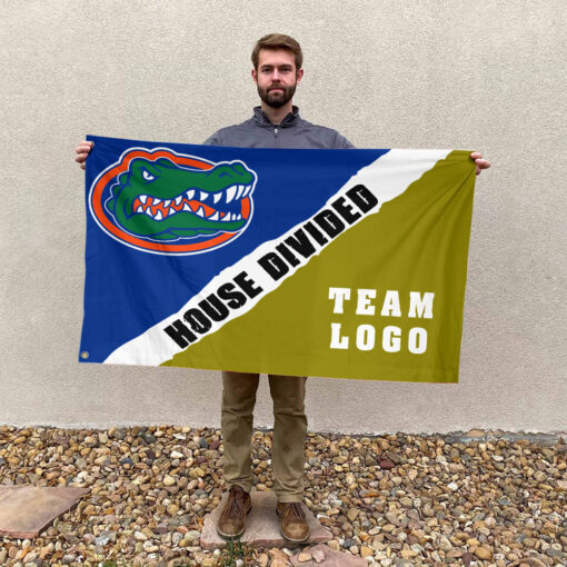 Gators vs Custom Team House Divided Flag, Custom Rivalry Flag Gators vs Custom Team House Divided Flag, Custom Rivalry Flag