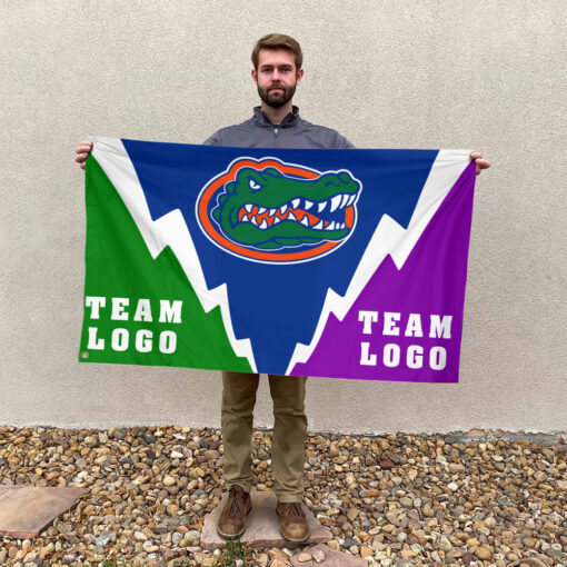 Gators vs Custom Team House Divided Flag, Custom Spirit Flag Gators vs Custom Team House Divided Flag, Custom Spirit Flag
