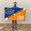 Gators vs Custom Team House Divided Flag, Custom Split Flag 2 Gators vs Custom Team House Divided Flag, Custom Split Flag