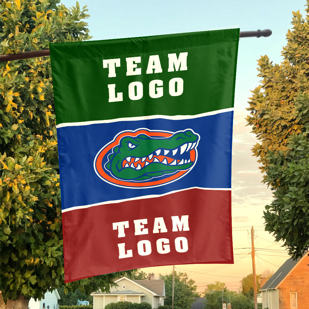 Gators vs Custom Team House Divided Flag, Custom Two Team Flag Gators vs Custom Team House Divided Flag, Custom Two Team Flag